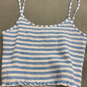 PacSun Blue and White Stripes Crop top